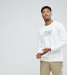 Asos Tall Relaxed Long Sleeve Heavyweight T-shirt With Text Print - White