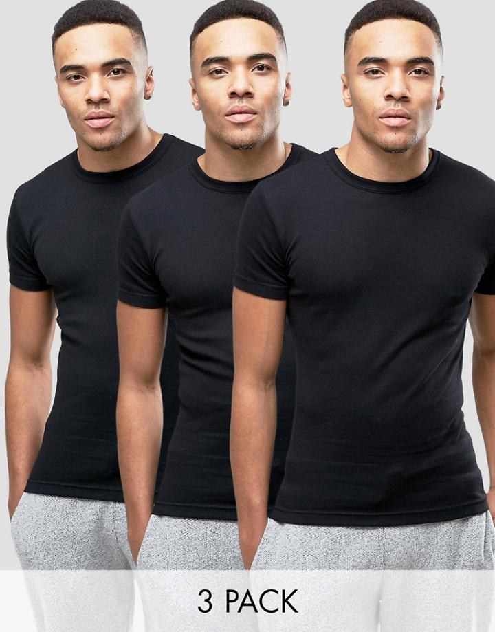 Original Penguin 3 Pack Lounge T-shirt In Black - Black