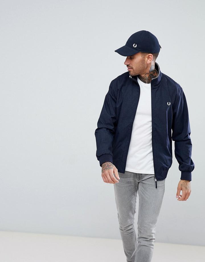 Fred Perry Brentham Jacket In Navy - Navy