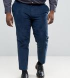 Asos Plus Skinny Crop Smart Pants In Teal Cord - Green