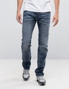 Diesel Safado 0885k Straight Fit Jeans In Gray - Gray