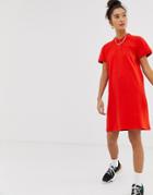 Noisy May Polo Mini Dress-red