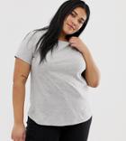 Asos Design Curve Ultimate T-shirt With Crew Neck In Gray - Gray