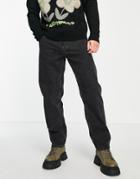 Pull & Bear Jeans In Wide Fit Fit In Black