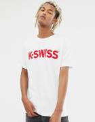 K-swiss Classic Logo T-shirt In White - White