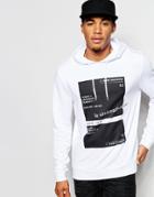 Asos Hoodie With Text Print - White