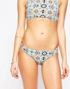 Sunseeker Printed Bikini Bottom - Mint