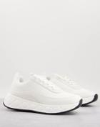 Asos Design Dissolve Quilted Sole Sneakers In White