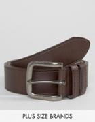 Duke Plus Bonded Leather Belt In Brown - Brown