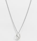 Reclaimed Vintage Inspired Chain Necklace With Chuck On Ring In Burnished Silver