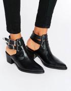 Asos Rambler Leather Western Boots - Black