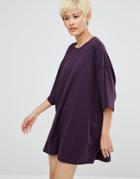 Weekday Huge T-shirt Dress - Purple