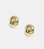 Regal Rose Gold Plated Chunky Interlinked Stud Earrings - Gold