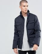 Armani Jeans Field Jacket With 4 Pockets Water Repellent - Navy