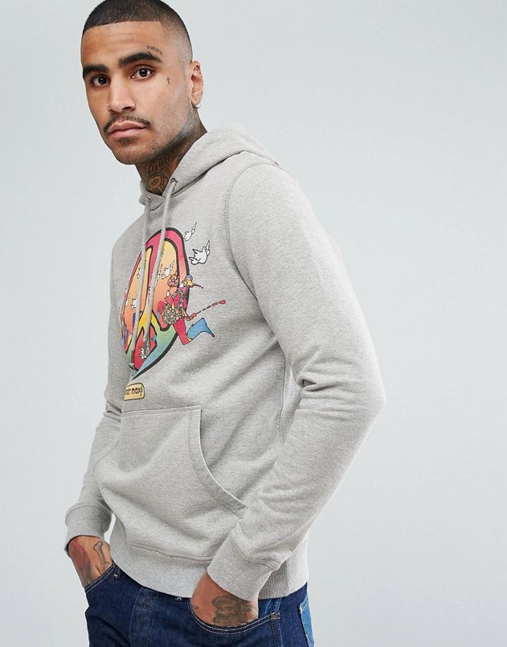 Wrangler Peter Max Peace Hoody Gray - Gray
