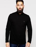 Farah Polo Shirt With Long Sleeves - Black