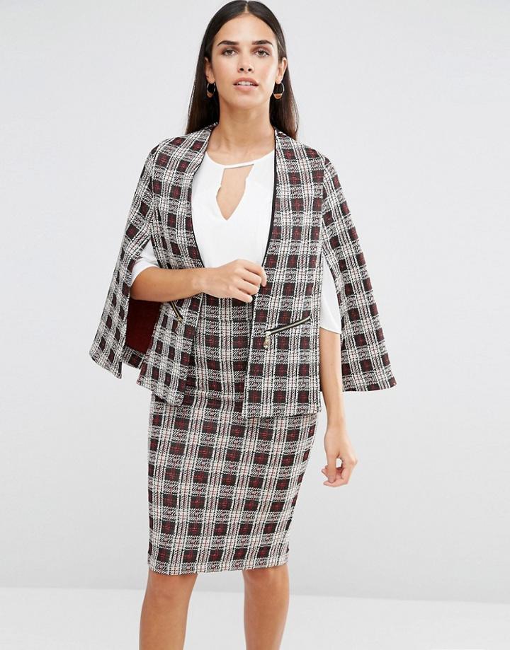 Vesper Checked Cape - Multi