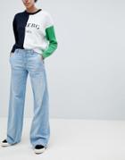 Iceberg Oversized Flare Jeans - Blue