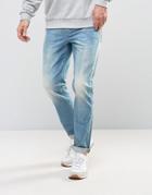 Asos Stretch Slim Jeans In 12.5oz Light Blue - Blue