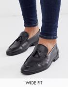 Silver Street Wide Fit Leather High Shine Loafer In Black