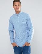 Tommy Hilfiger Shirt With Gingham Check In Ny Regular Fit Blue - Blue