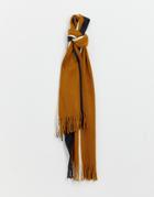 Burton Menswear Scarf In Mustard And Gray Stripe - Yellow