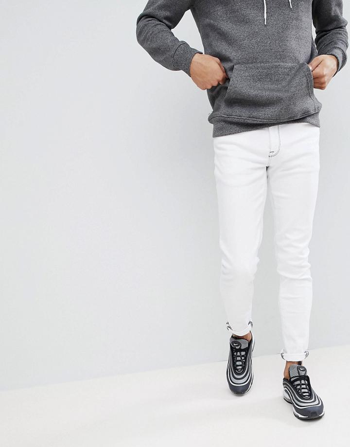 Asos Design Skinny Jeans In White - White
