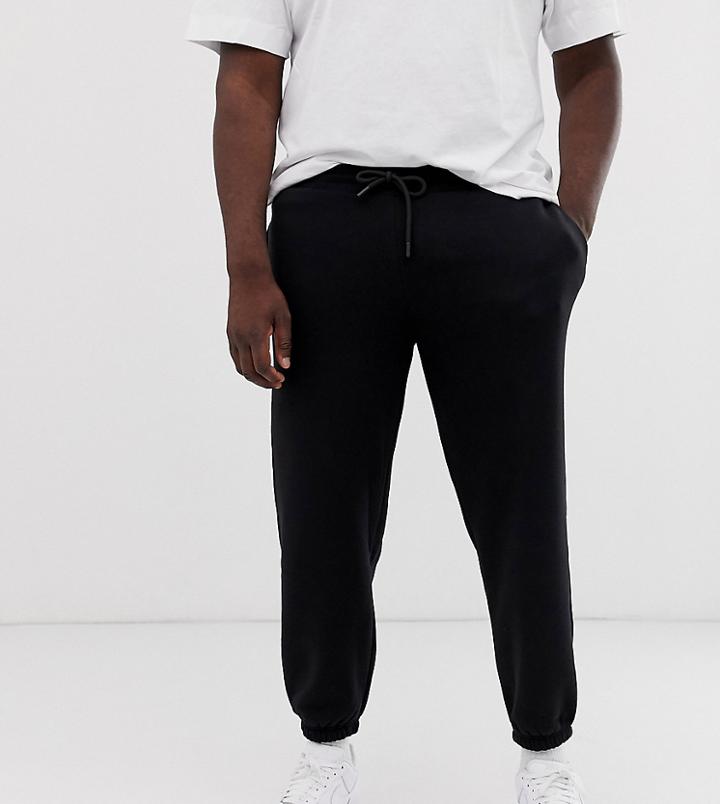 Collusion Plus Tapered Sweatpants In Black - Black