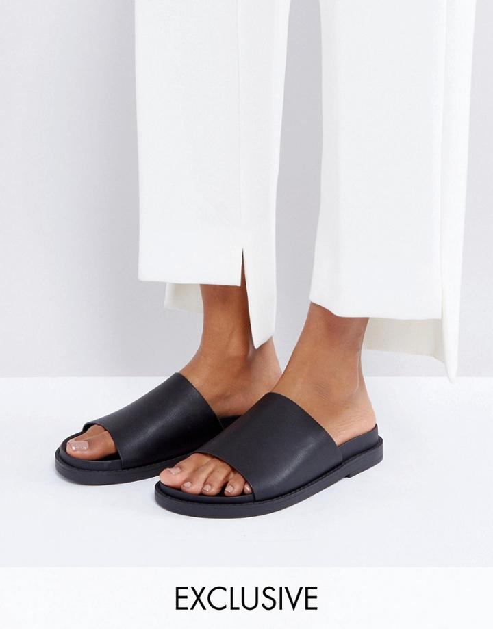 Monki Minimal Slider Sandals - Black
