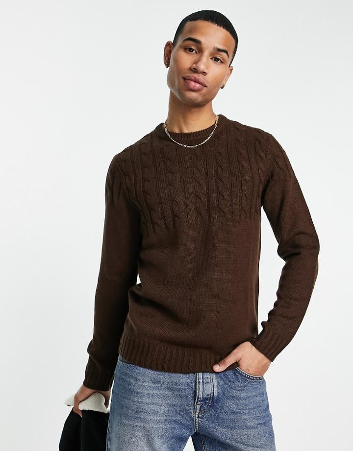 Harry Brown Half Cable Knit Sweater