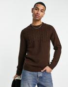 Harry Brown Half Cable Knit Sweater