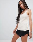 Noisy May Dude Sweater Vest - Cream