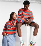 Reclaimed Vintage Inspired Unisex Stripe Sweatshirt-multi