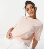 The North Face Simple Dome Cropped T-shirt In Pale Pink Exclusive To Asos