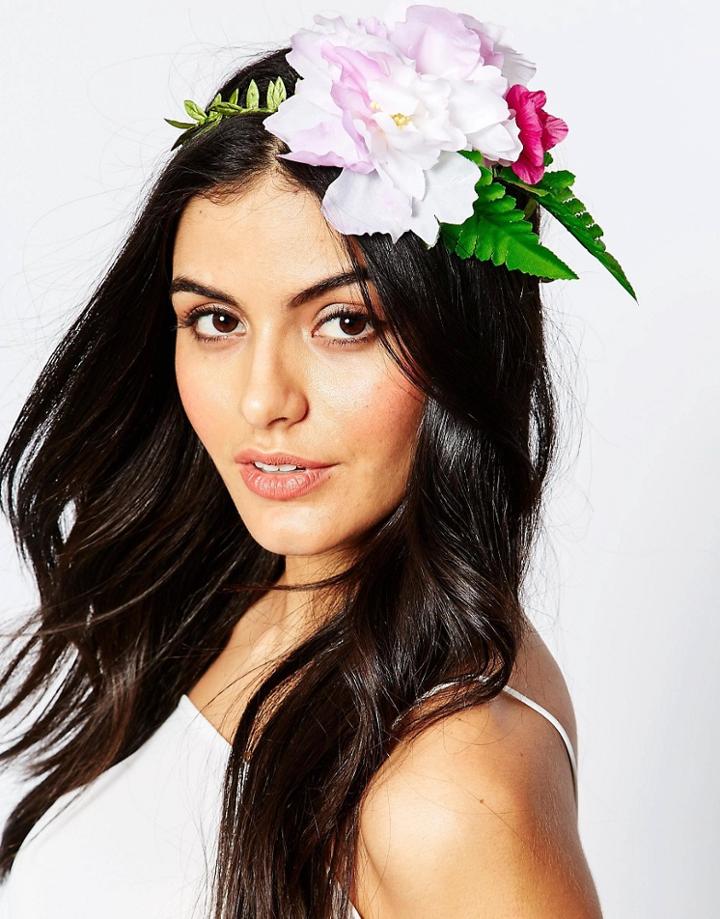 Johnny Loves Rosie Floral Hair Garland - White