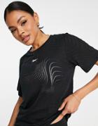 Reebok Training Techstyle Burnout T-shirt In Black