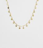Regal Rose Gold Plated Star Drop Necklace - Gold