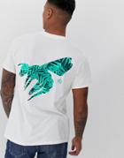 A London Wasp Back Print T-shirt In Palm - White