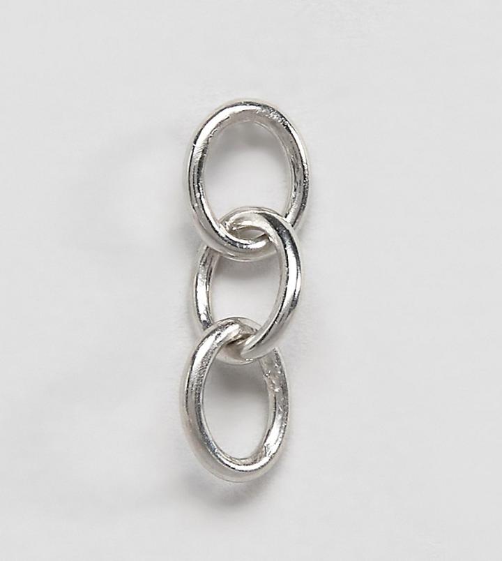 Serge Denimes Links Stud Earring In Sterling Silver - Silver