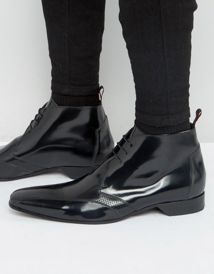Jeffery West Escobar Punch Detail Chukka Boots - Black
