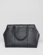 Paul Costelloe Real Leather Structured Tote Bag - Black