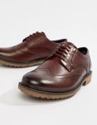 Silver Street Brogue Lace Up Shoe In Brown - Brown