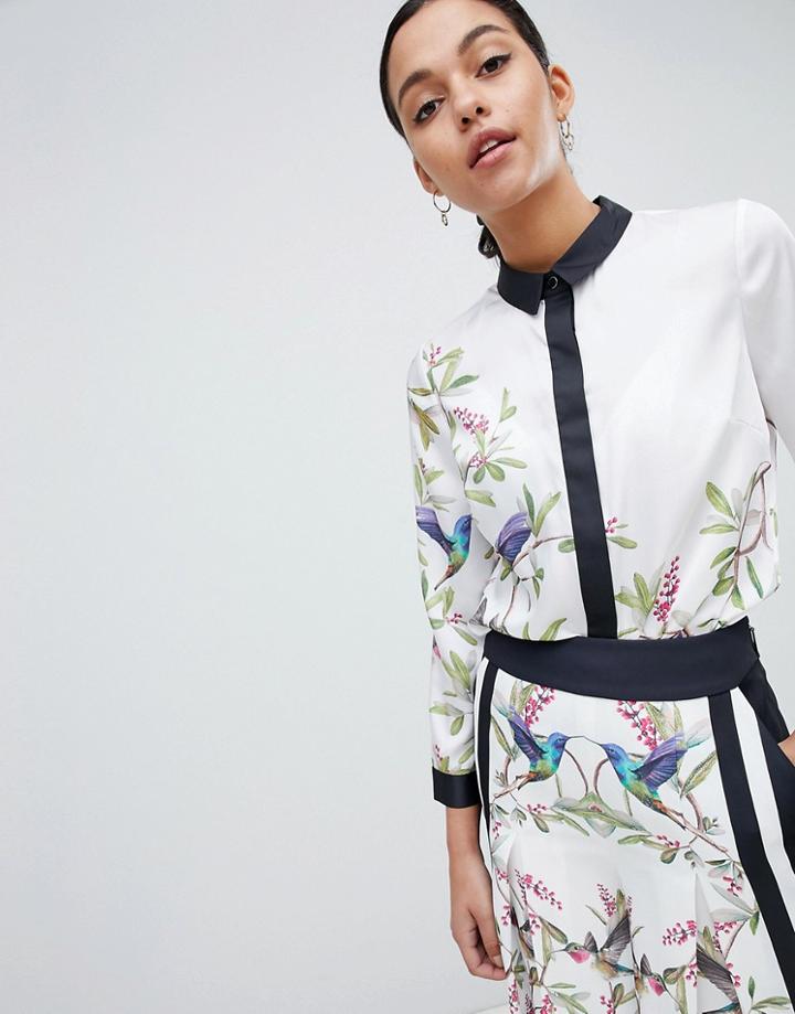 Ted Baker Crissia Shirt In High Grove Print - Multi