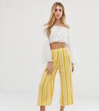 Akasa Exclusive Yellow Stripe Beach Culottes-multi