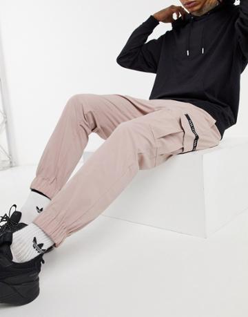 Asos Dark Future Cargo Pants In Pink