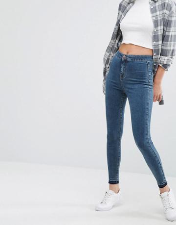 New Look Vintage Washed Skinny Jeans - Blue