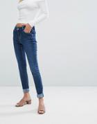Oasis Mid Rise Skinny Jeans - Blue