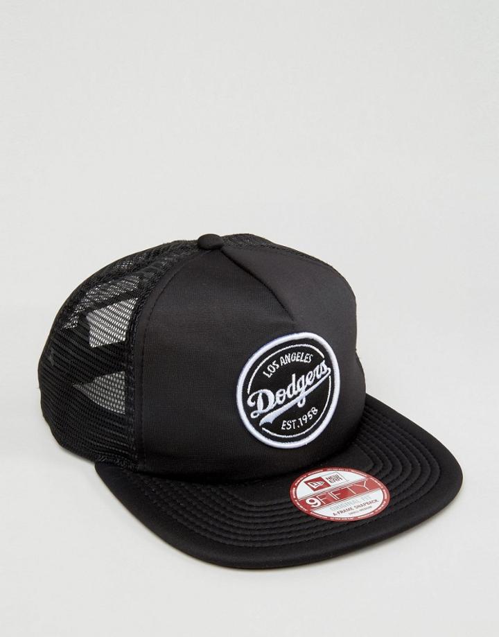 New Era 9fifty Snapback Cap Mesh Emblem - Black