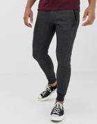 Jack & Jones Skinny Fit Logo Sweat Sweatpants In Dark Gray