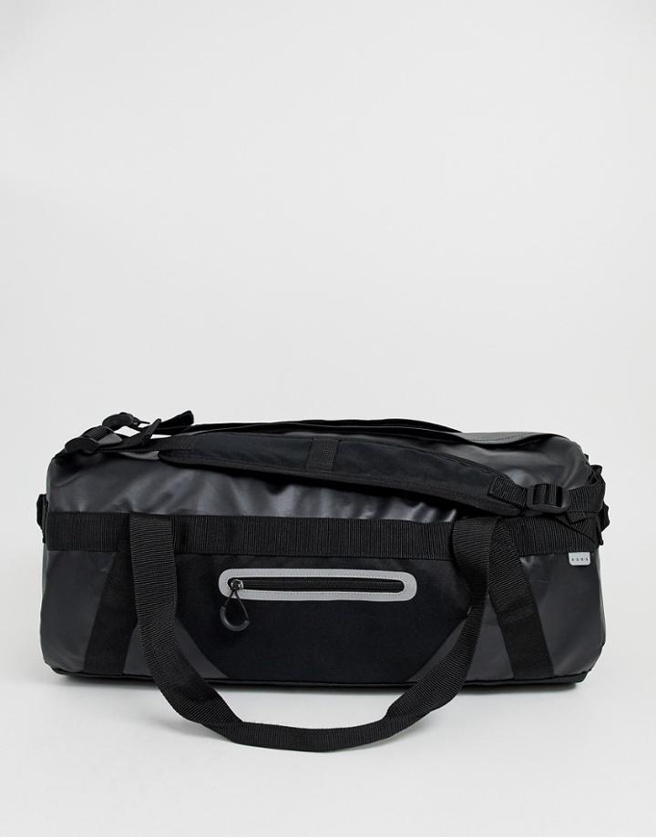 Asos 4505 Duffle Bag With Backpack Straps In Water Repellent Fabric - Black